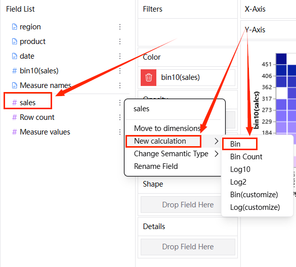 Entiende cómo usar la agrupación para construir histogramas o mapas de calor en PyGWalker. PyGWalker es una biblioteca de Python de código abierto para hacer visualización de datos con operaciones simples de arrastrar y soltar.